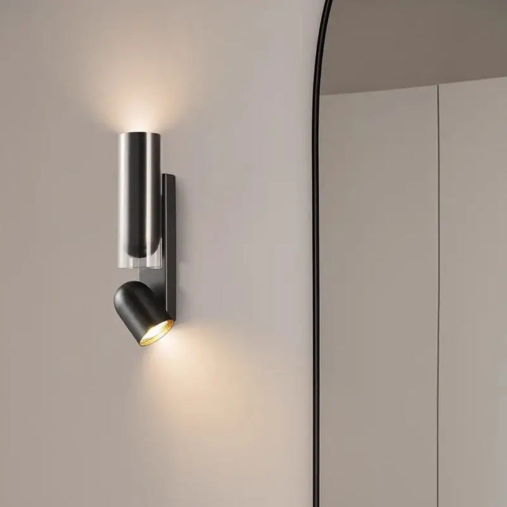 Applique murale post moderne avec tête orientable en noir ou bronze

