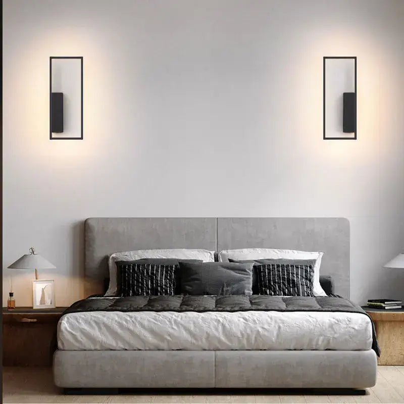 Applique Murale Rectangulaire Simple Ou Double En Métal
