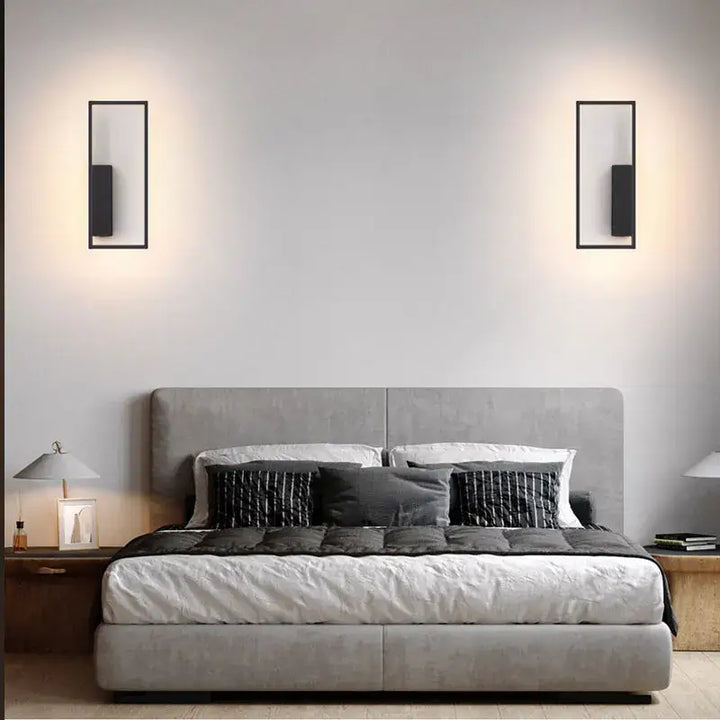 Applique Murale Rectangulaire Simple Ou Double En Métal