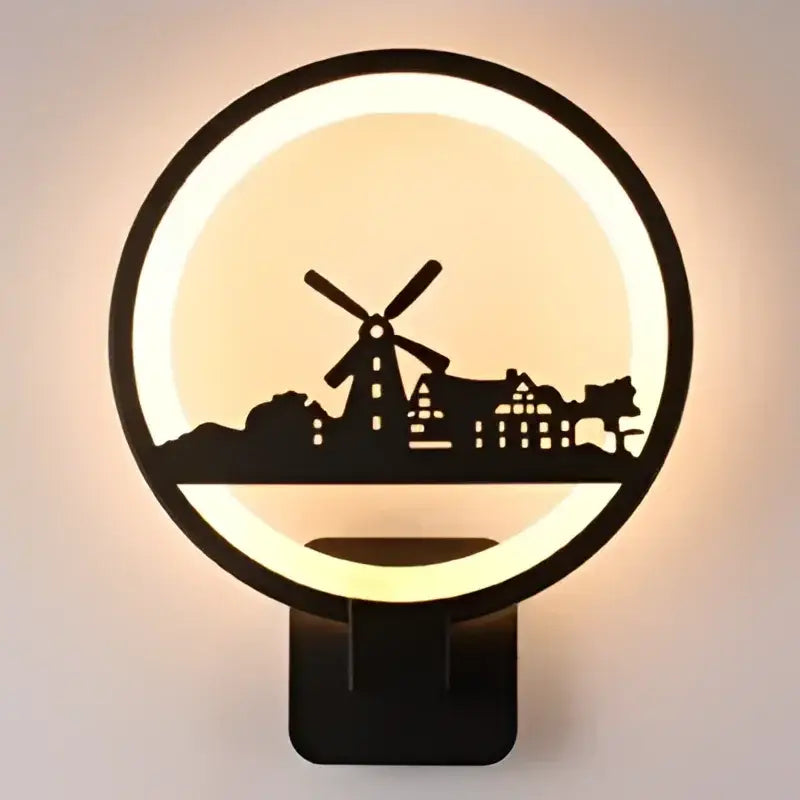 Applique murale ronde LED avec différentes cinématiques

