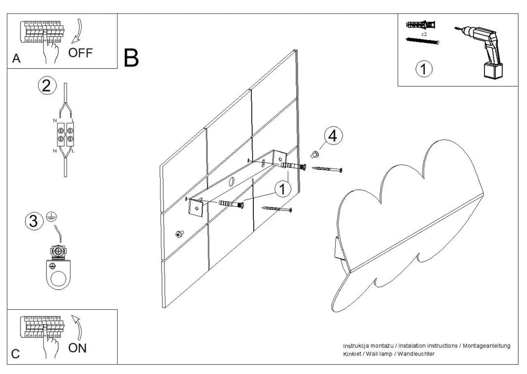 Aplique de pared BISCUIT, burdeos