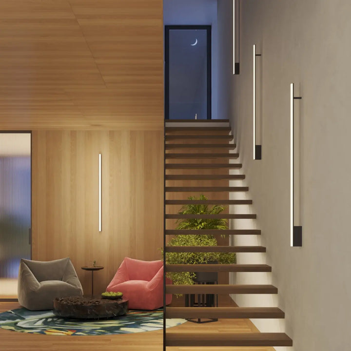 Applique murale lagom 120 4000k rouge ocre avec design minimaliste finition excellente et intégration lumineuse moderne
