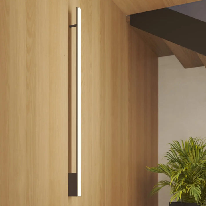 Applique murale lagom 90 led rouge ocre avec design minimaliste cadre noir et excellente finition collection lagom allie