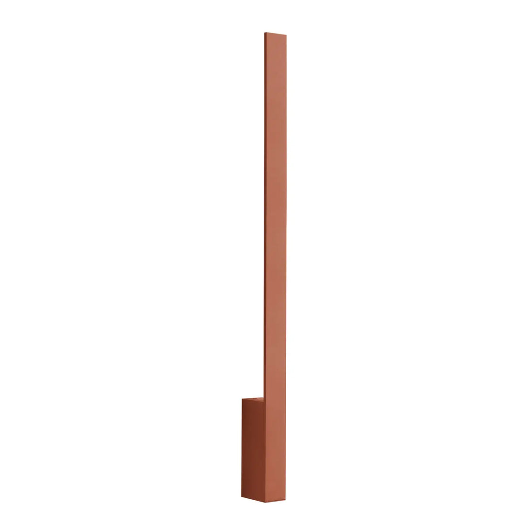 Applique murale lahti 70 led 3000k en métal cuivré ocre rouge au design minimaliste vertical avec base courte