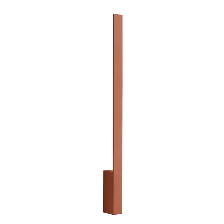 Applique murale lahti 70 led 3000k en métal cuivré ocre rouge au design minimaliste vertical avec base courte