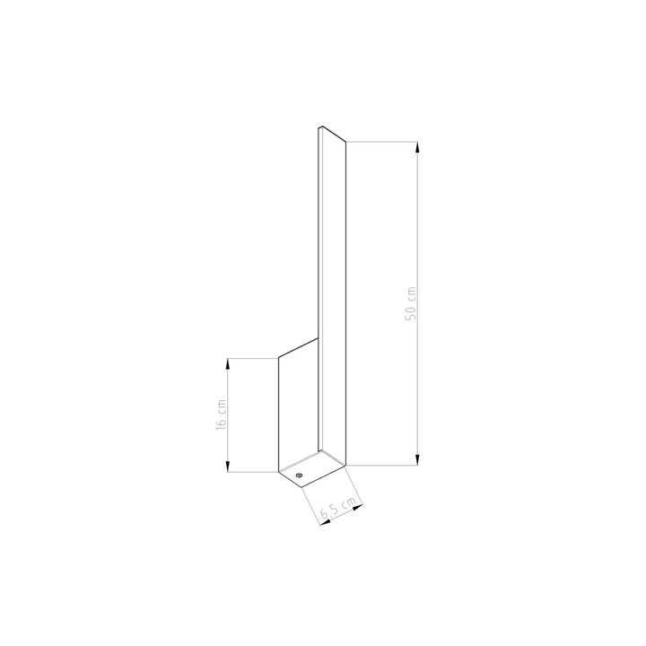 Applique murale lahti 50 led 4000k en métal noir minimaliste avec design angulaire et couleur ocre rouge adaptée au vert olive