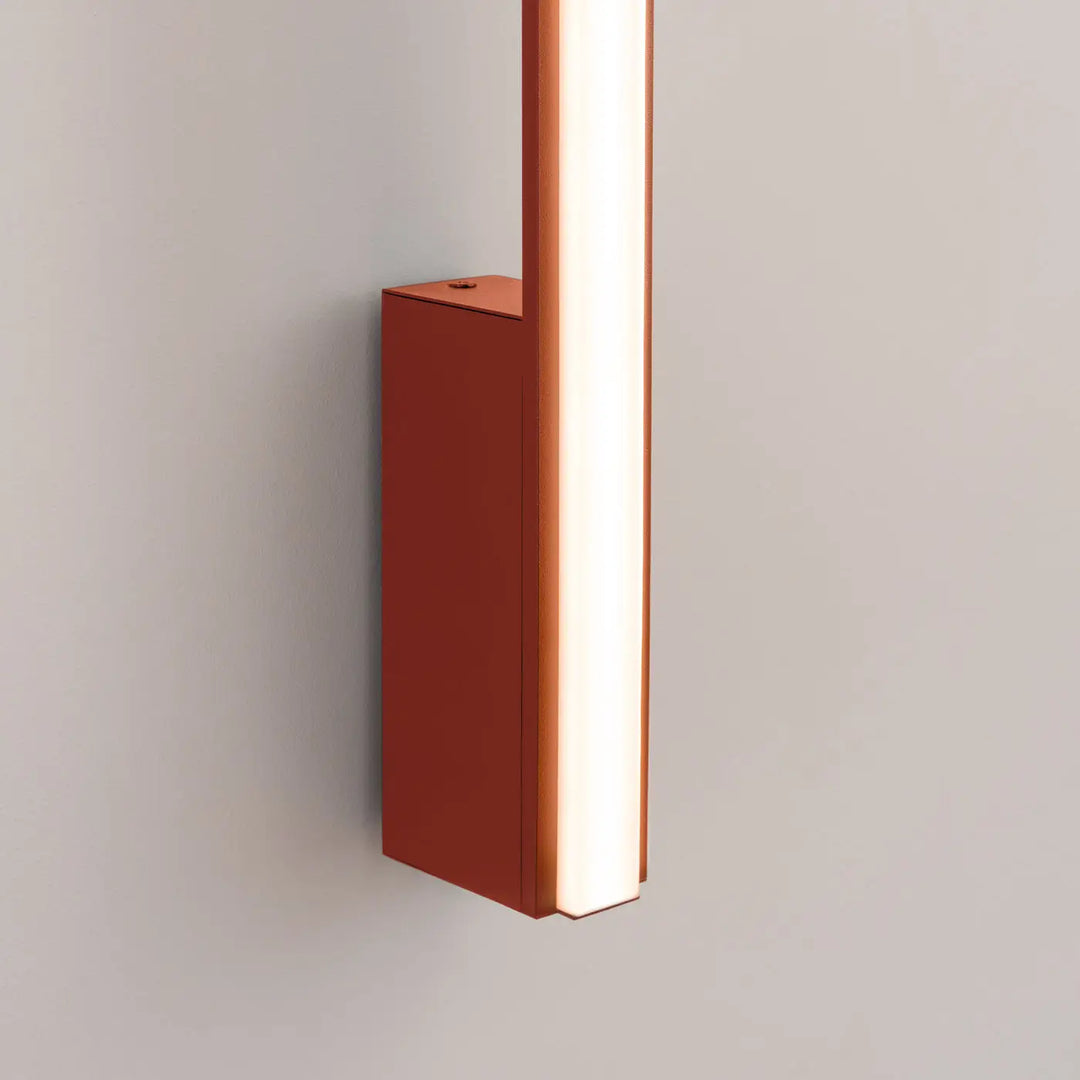 Aplique de pared LAGOM 90, rojo ocre, LED 3000K