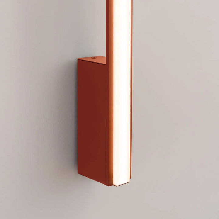 Aplique de pared LAGOM 90, rojo ocre, LED 3000K