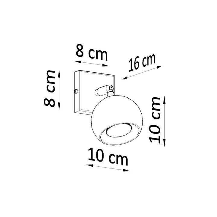 Applique murale oculare blanc avec spot minimaliste moderne à tête arrondie pour illuminez précisément