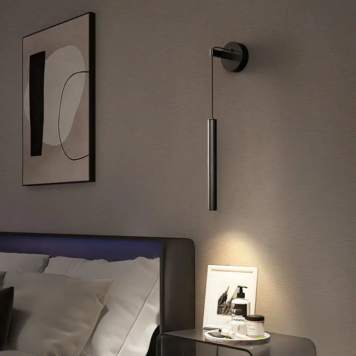 Applique Murale Suspendue Chambre Cylindre Or Élégant