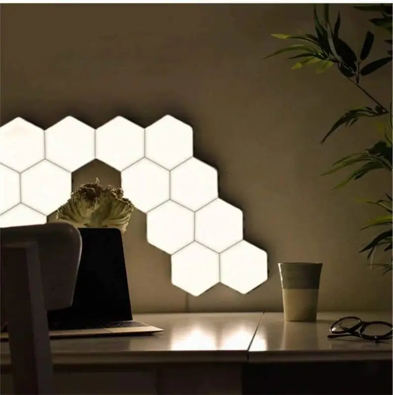 Applique Murale Tactile Design Hexagonal En Acrylique