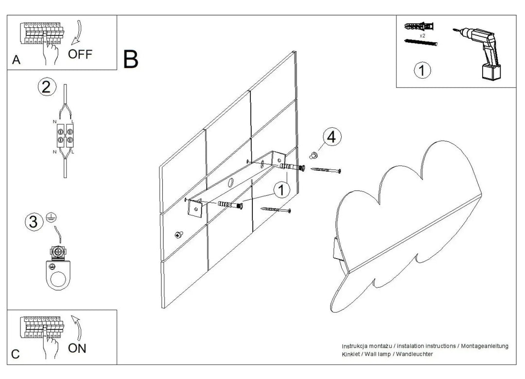 Aplique de pared BISCUIT color topo