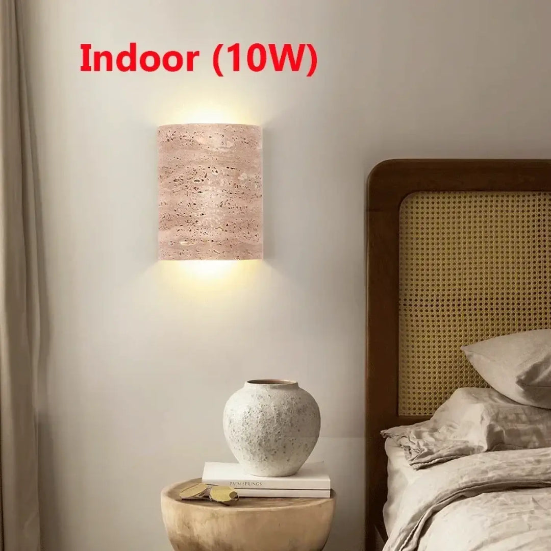 Applique murale travertin led moderne lumière douce