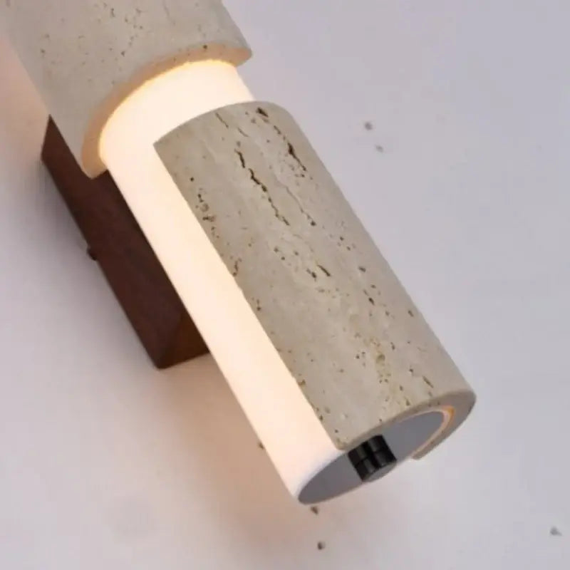 Applique murale travertin moderne éclairage haut et bas