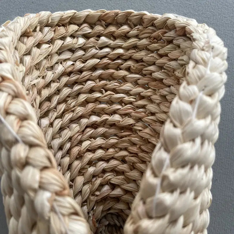 Applique murale tressée naturelle design bohème en rotin