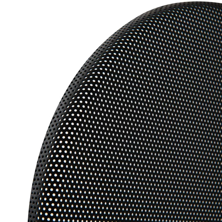 Détail du cercle et du diffuseur opale de l'applique Trip Triple noire #couleur_noir