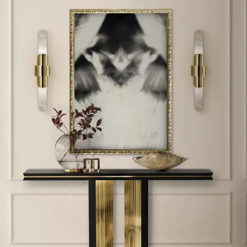 Applique Murale Tube Verre Aluminium Doré Élégante