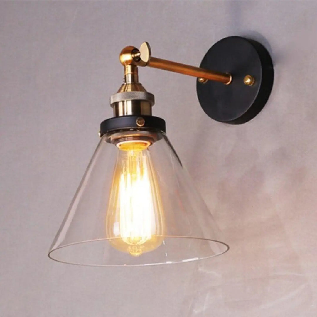 Applique Murale En Verre Vintage Style Industriel