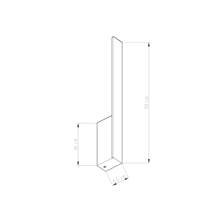 Applique murale lahti 90 led 4000k vert olive minimaliste 90 cm tall slim geometric design