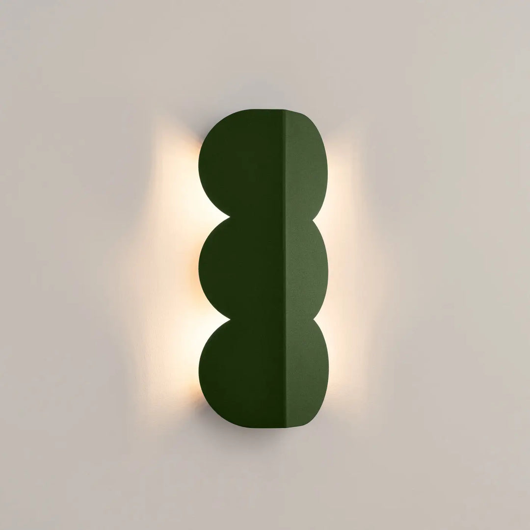 Aplique de pared BISCUIT, verde oliva