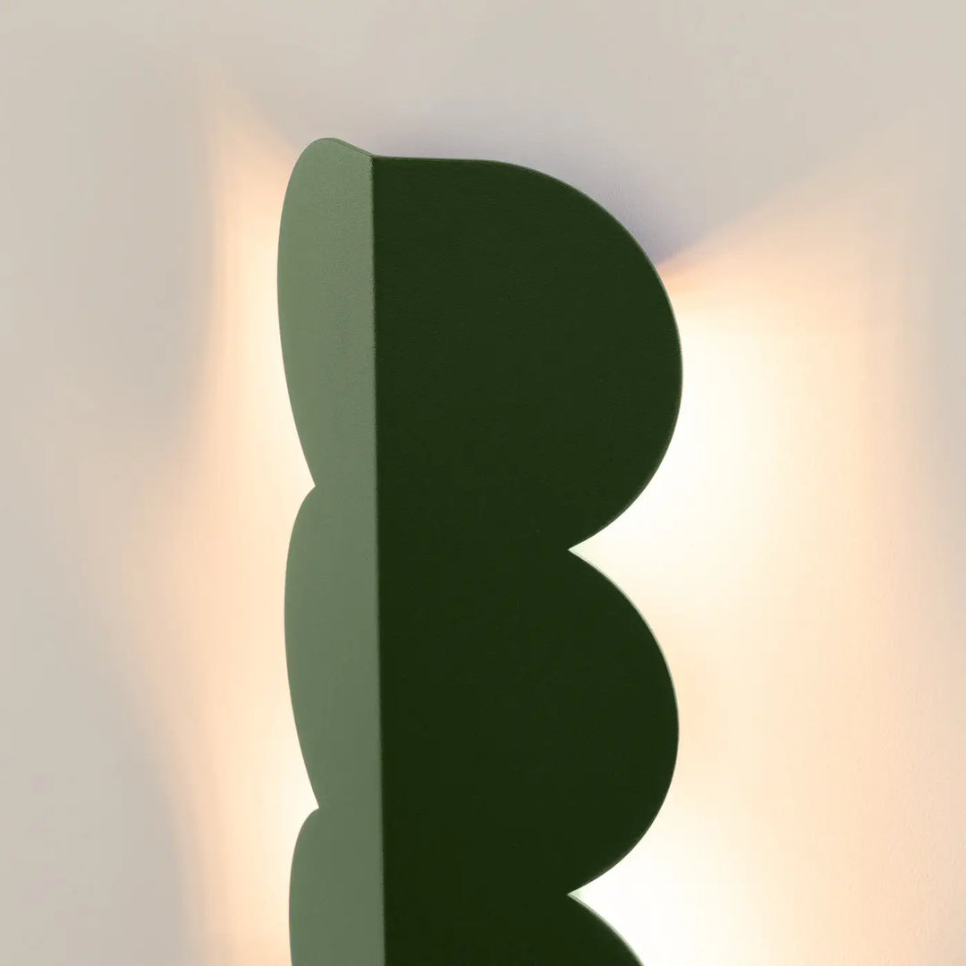 Aplique de pared BISCUIT, verde oliva