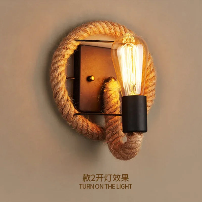 Applique murale vintage en corde pour ambiance cosy naturel