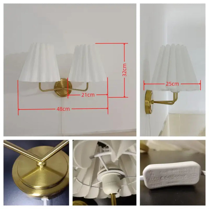 Applique vintage en tissu plissé et métal élégante