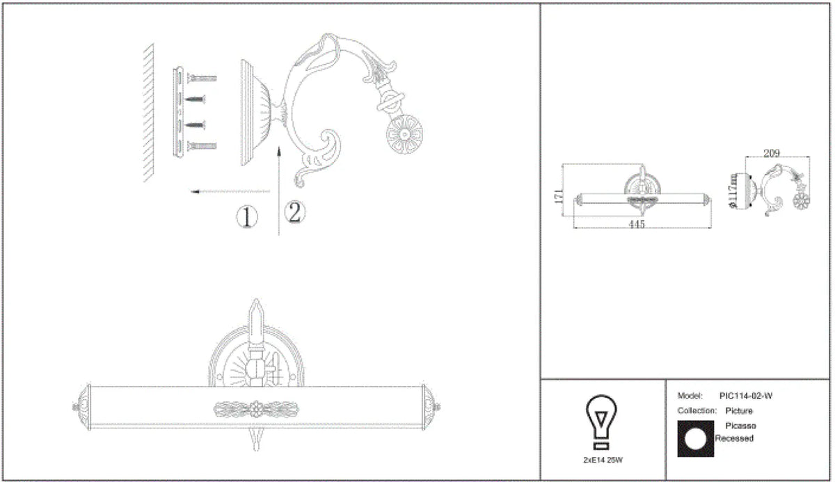 Schéma d'installation du luminaire