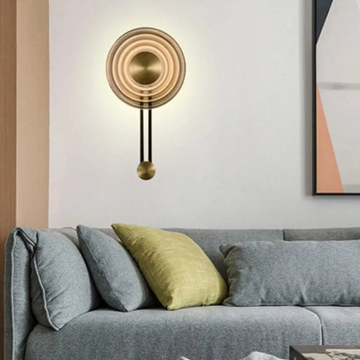 Appliques Murales Rétro au Design Circulaire en Aluminium