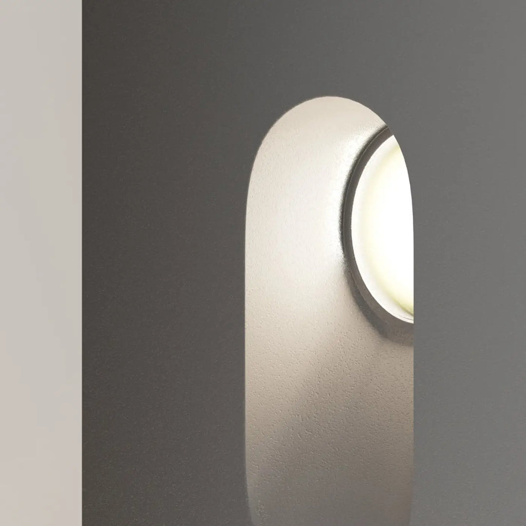 Applique extérieure via urbana avec balise extérieure led à finition mate et lumière blanc chaud pour marches d’un faisceau