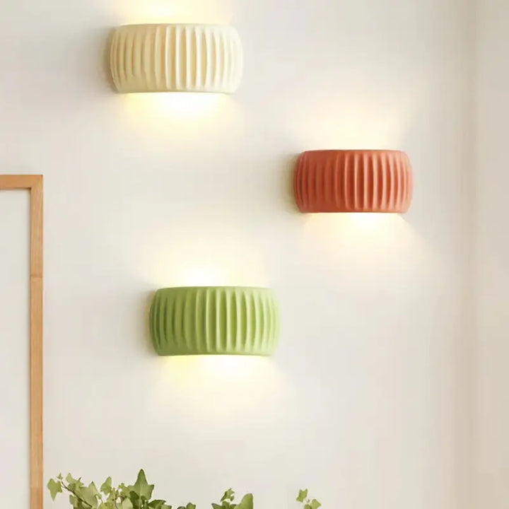 Applique murale moderne en résine crème beige lumière douce