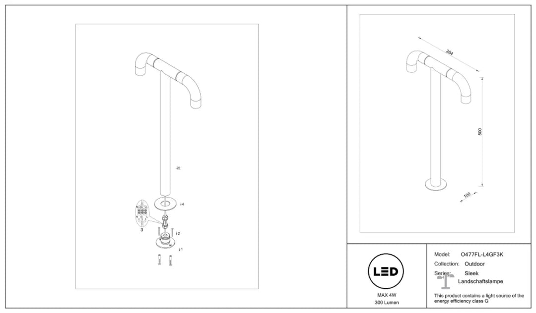 Borne extérieure led en aluminium noir avec design courbé et esthétique moderne minimaliste pour usage extérieur