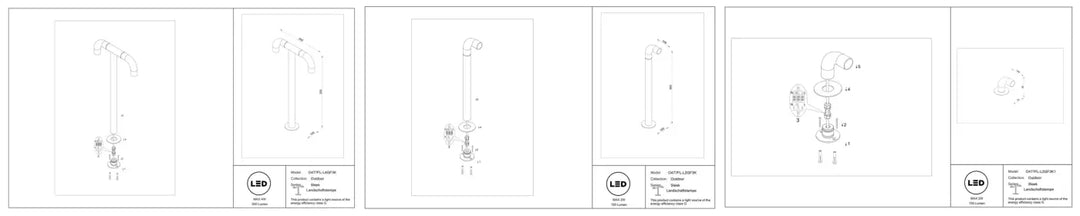 Borne extérieure led sleek cubique en chrome avec indice ip65 et jets d’eau pour usage extérieur moderne