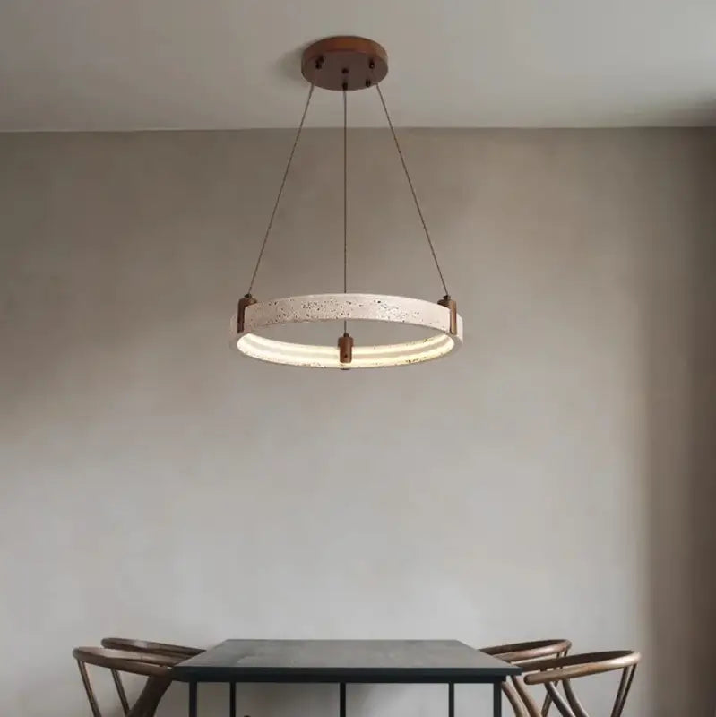 Suspension led design moderne élégant marron beige chic