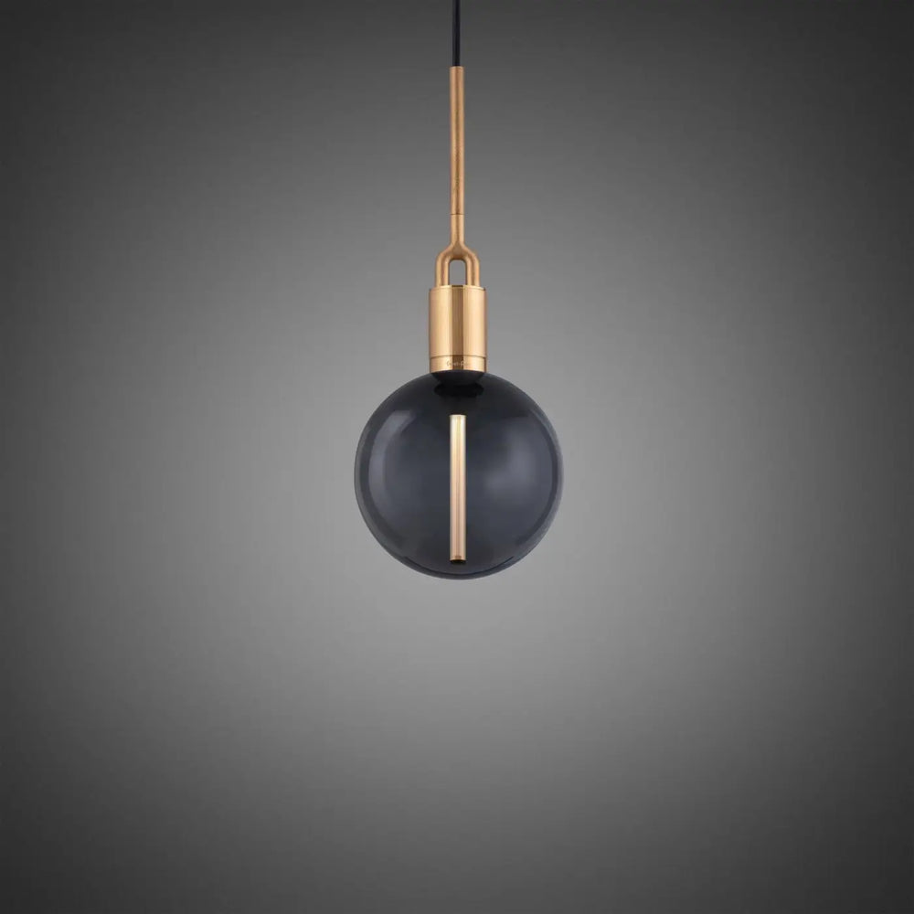 Globe de rechange Forked Medium en verre fumé #couleur_gris