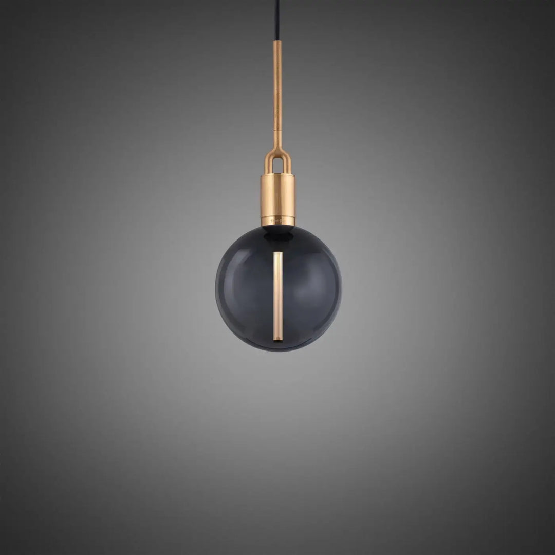 Globe de rechange Forked Medium en verre fumé #couleur_gris