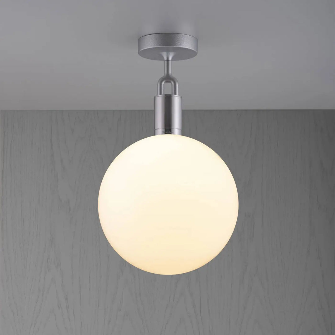Globe de rechange Forked Large en verre opale #couleur_blanc