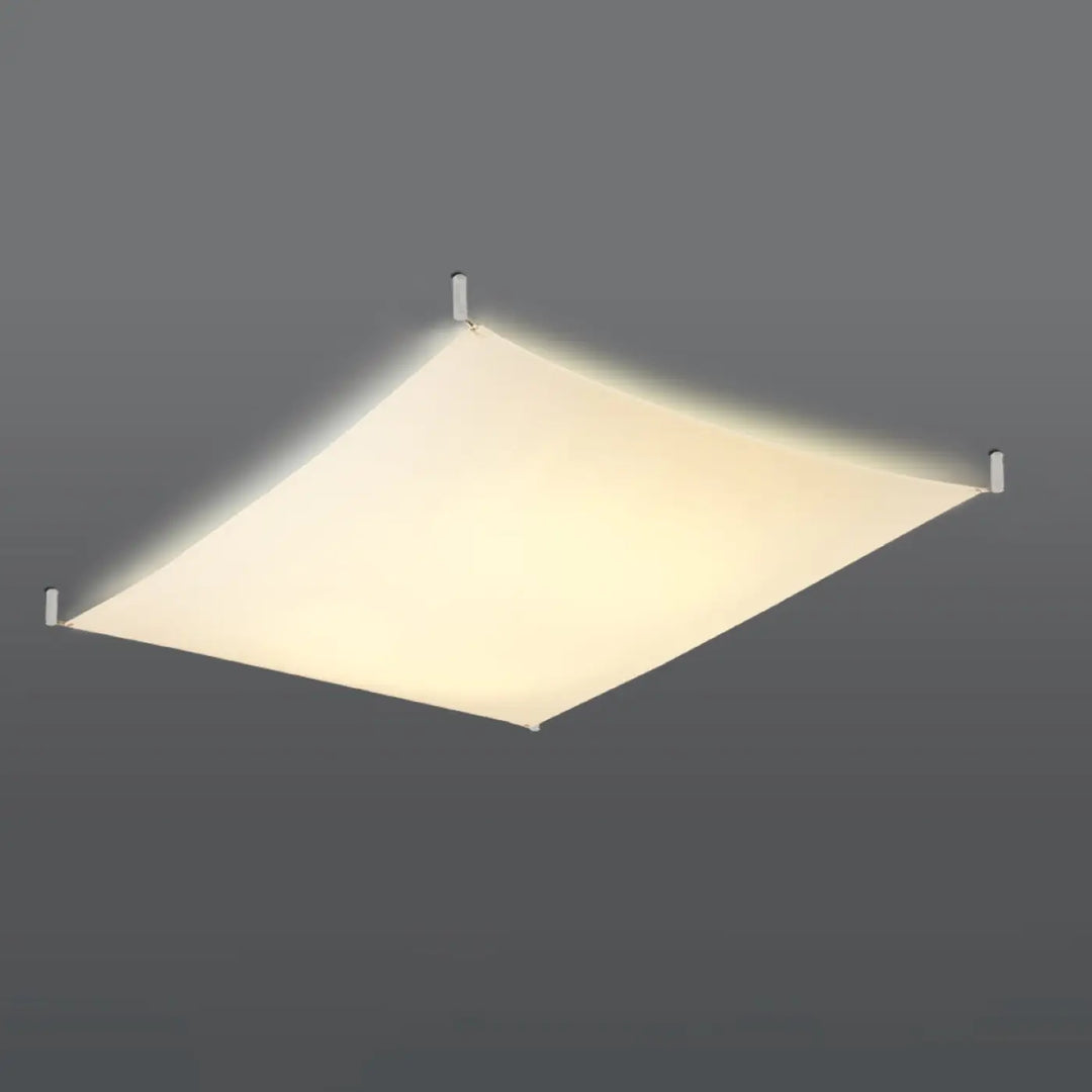 Luminaire plafonnier blanc allumé