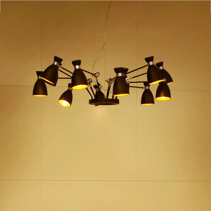 Suspension Retro 12L noire de Faro Barcelona en situation