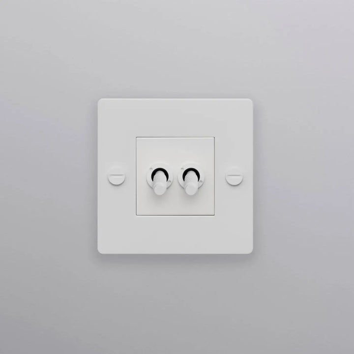 Interrupteur à levier Double Toggle sans logo blanc #couleur_blanc