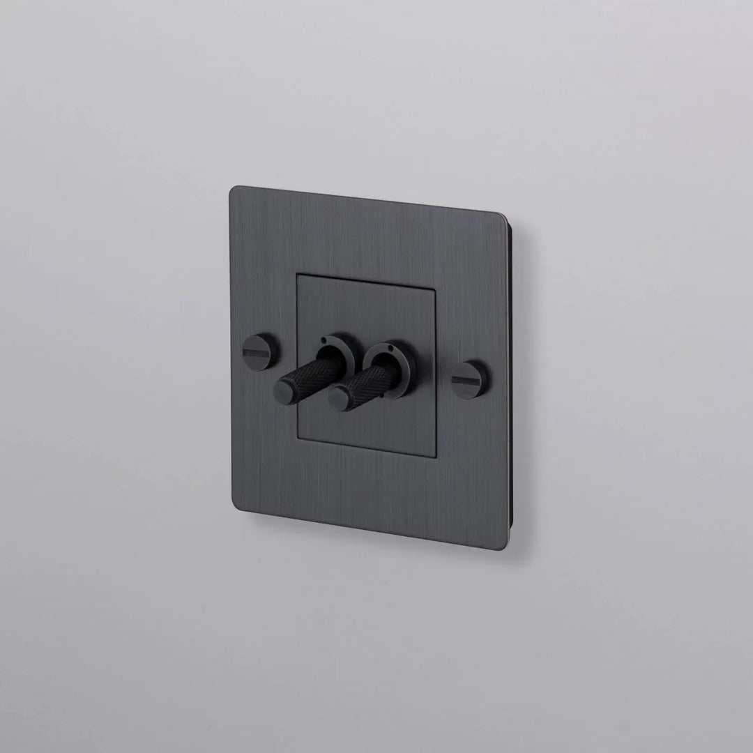 Interrupteur à levier Double Toggle sans logo bronze fumé #couleur_gris