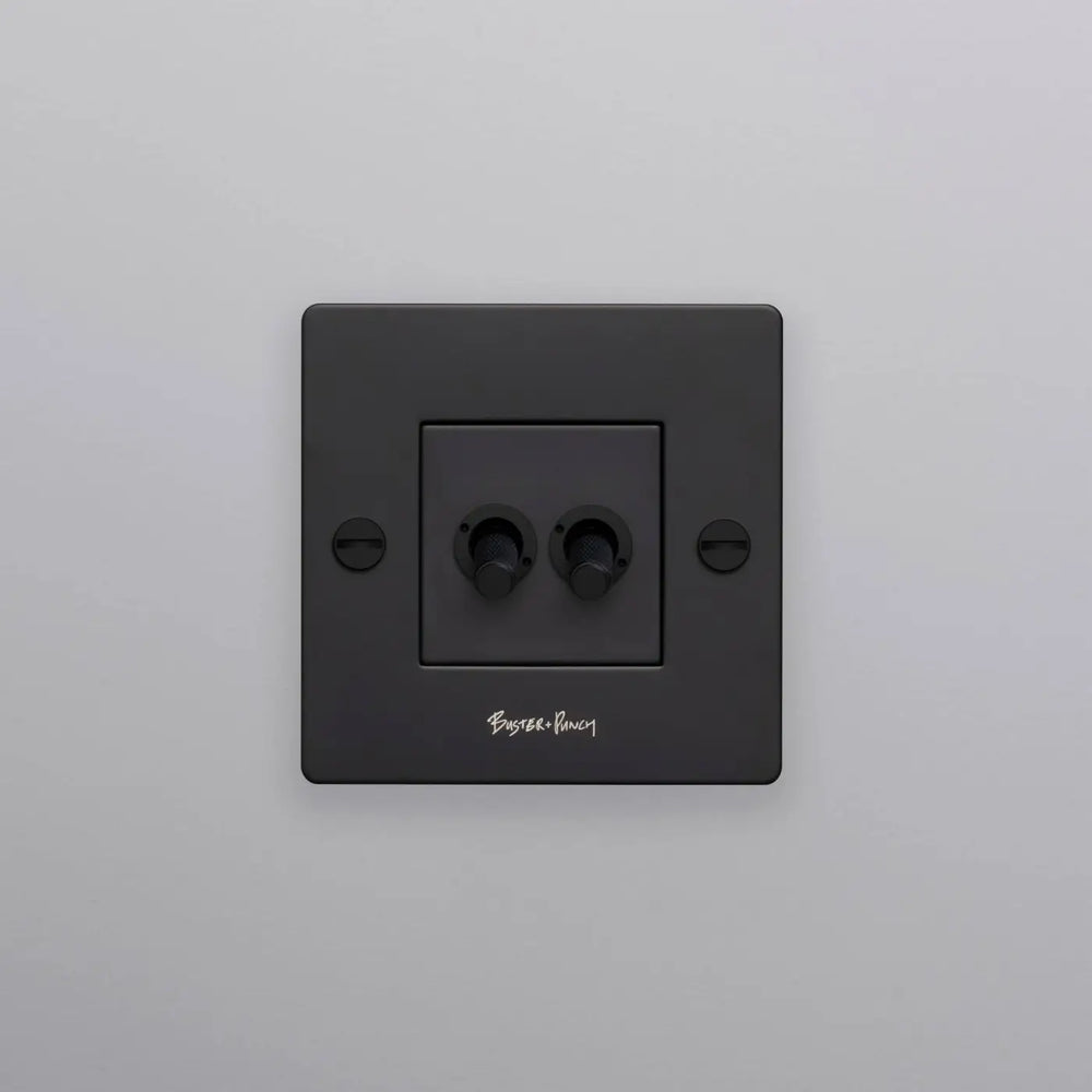 Interrupteur à levier Double Toggle noir #couleur_noir