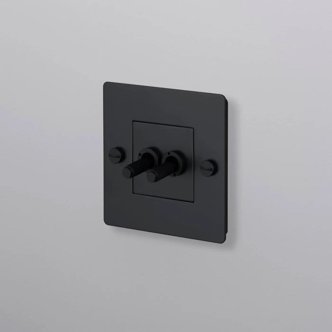 Interrupteur à levier Double Toggle sans logo noir #couleur_noir