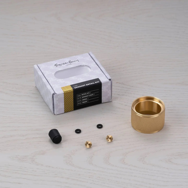 Kit de détails Exhaust à gravure quadrillée finition laiton #couleur_dor