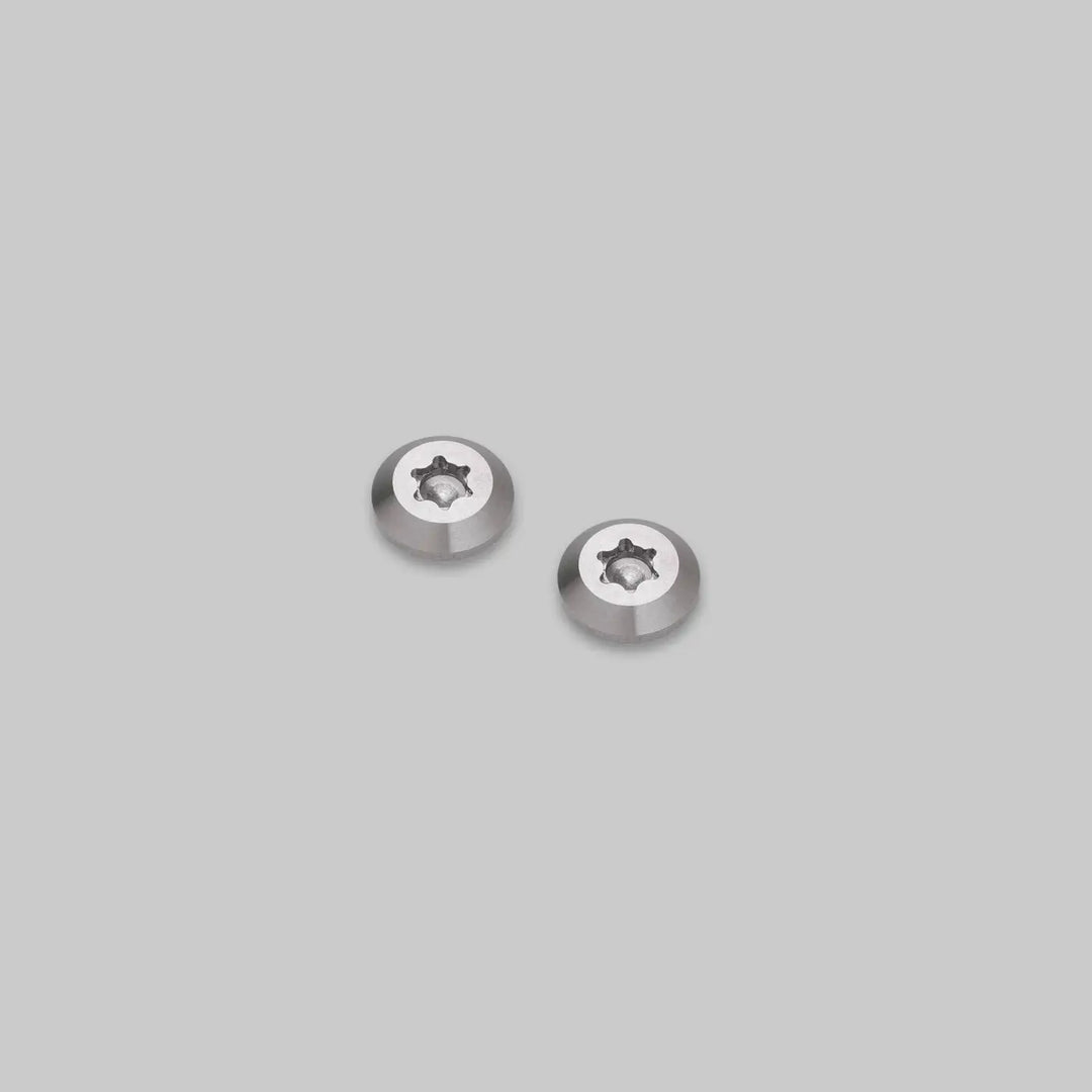 Kit de finition pour plaque à gravure alignée, caches de vis Torx finition acier #couleur_argent