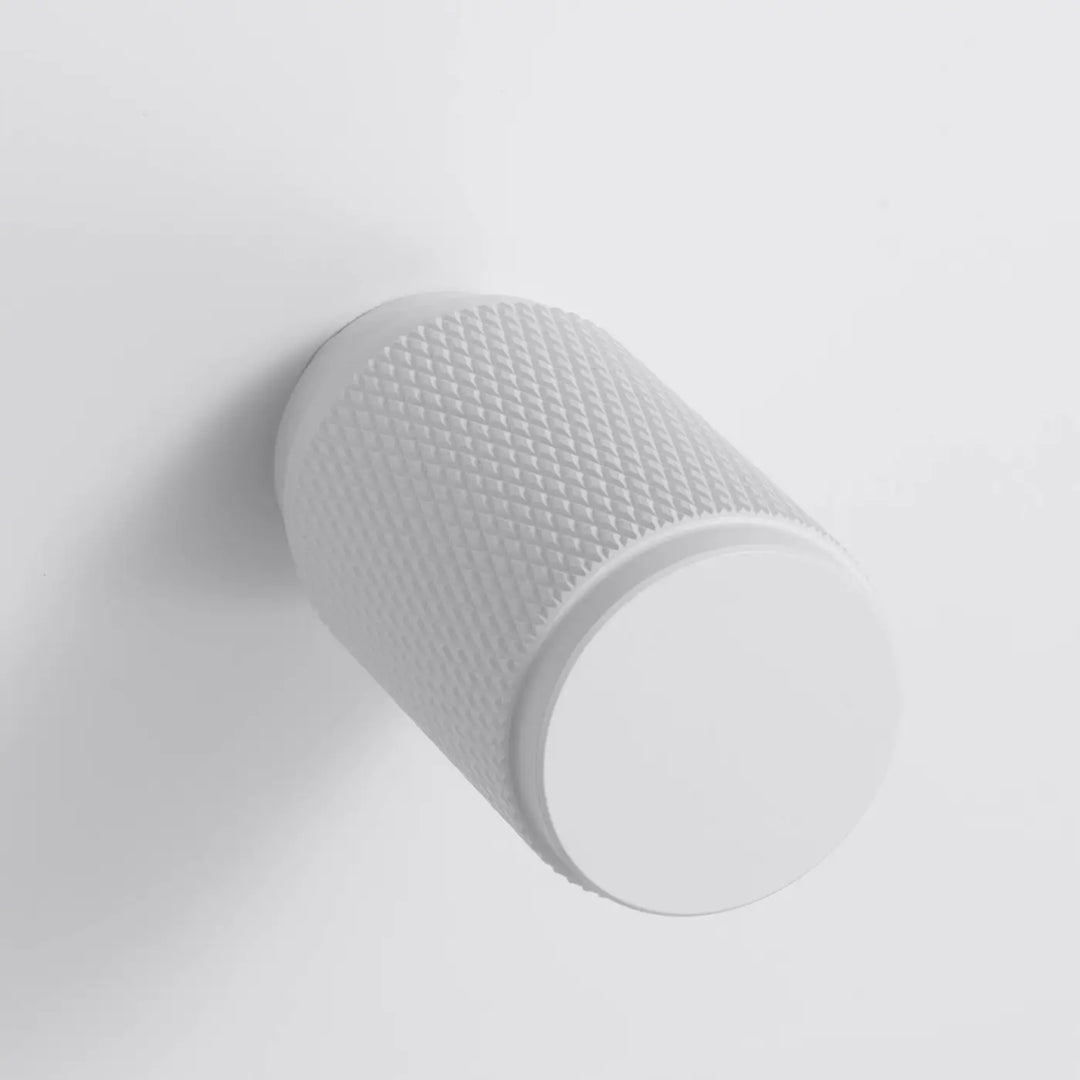 Détail du variateur à gravure quadrillée blanc #couleur_blanc