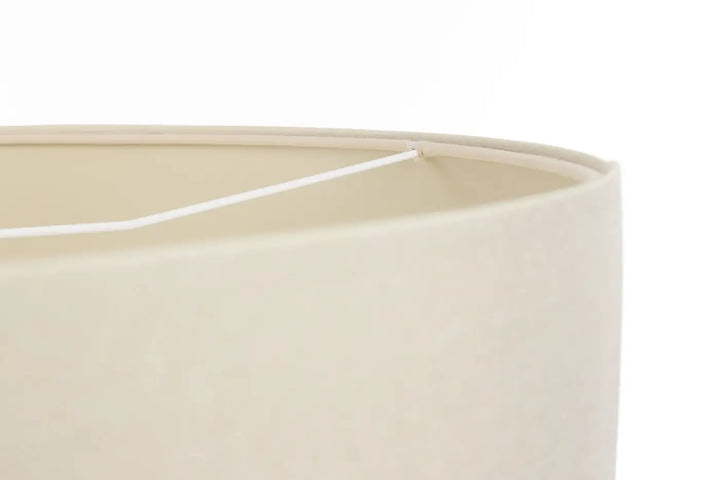 Suspension luminaire boho elegant en tissu crème avec abat-jour crème et armature interne blanche pour décoration intérieure