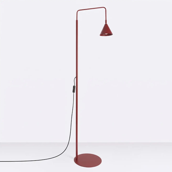 Lampadaire bordeaux éteint