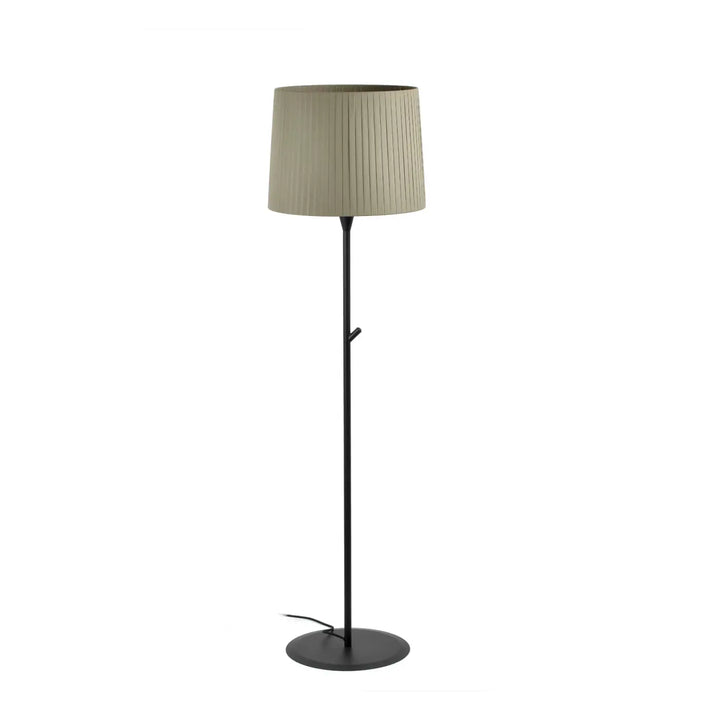 Lampadaire Samba noir, abat-jour vert, de Faro Barcelona