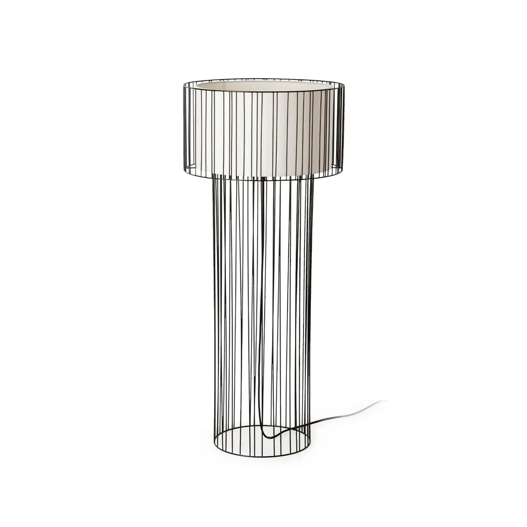Lampadaire Linda noir et beige de Faro Barcelona